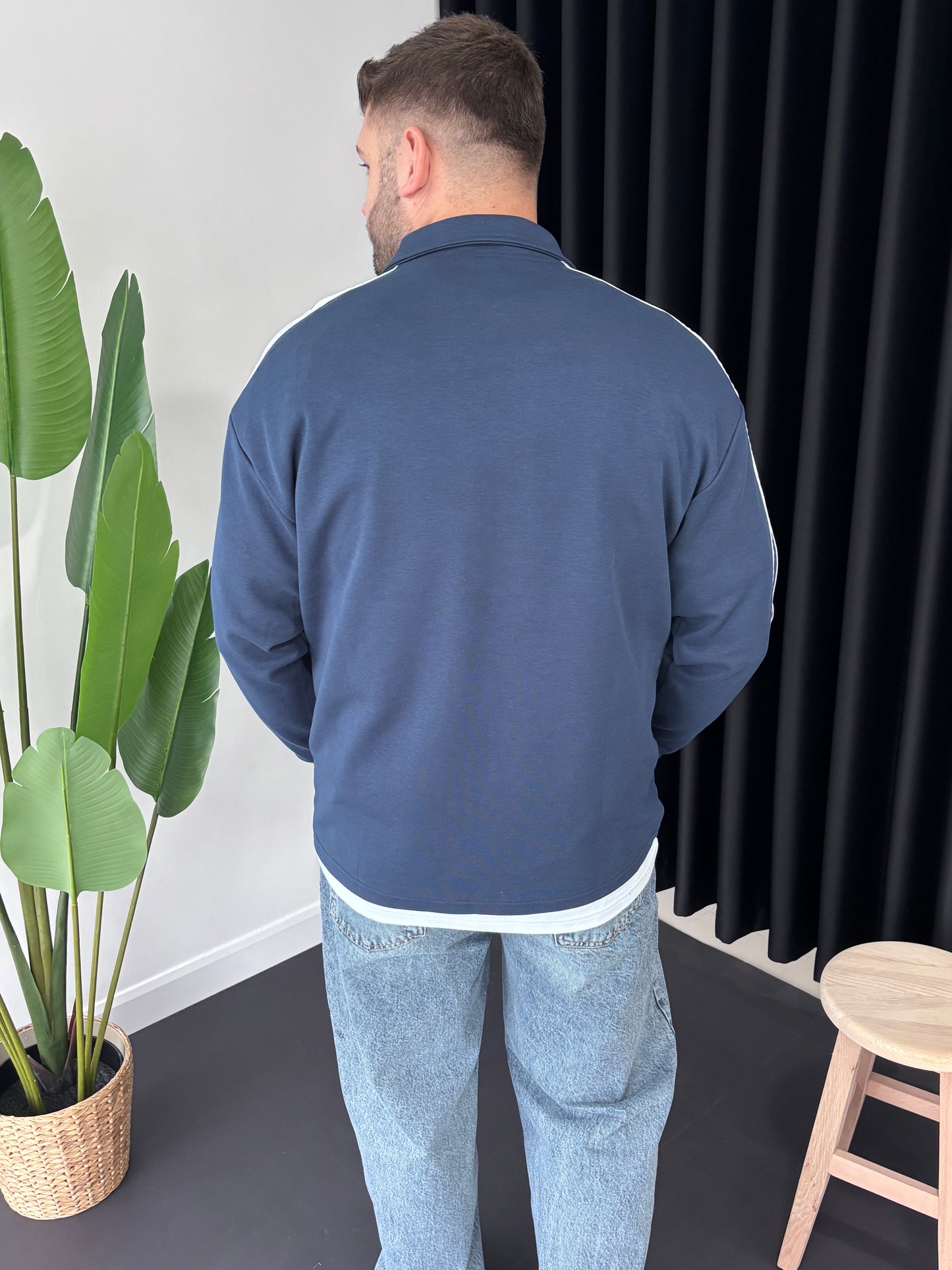 Matcha Story Polo Yaka Sweatshirt