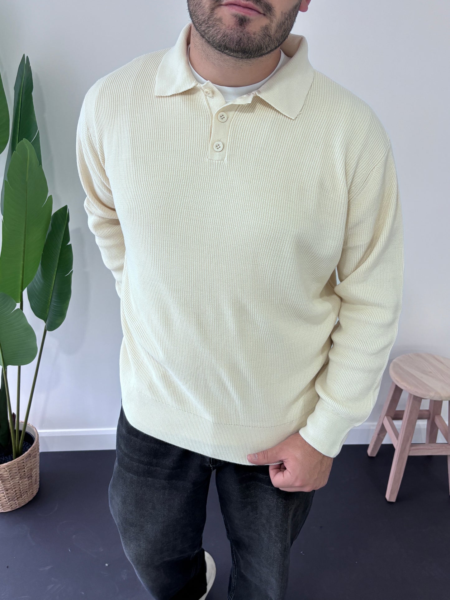 Old Money Polo Yaka Triko Sweatshirt