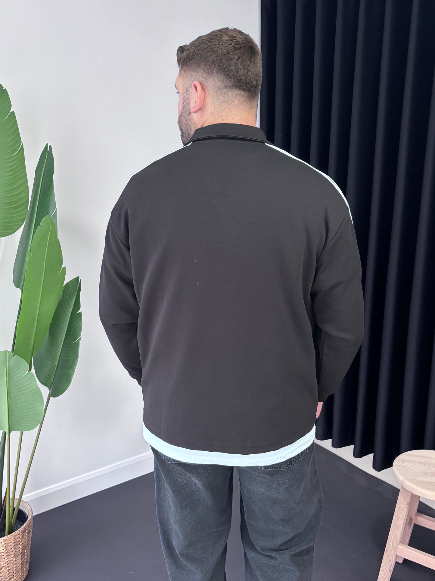 Matcha Story Polo Yaka Sweatshirt