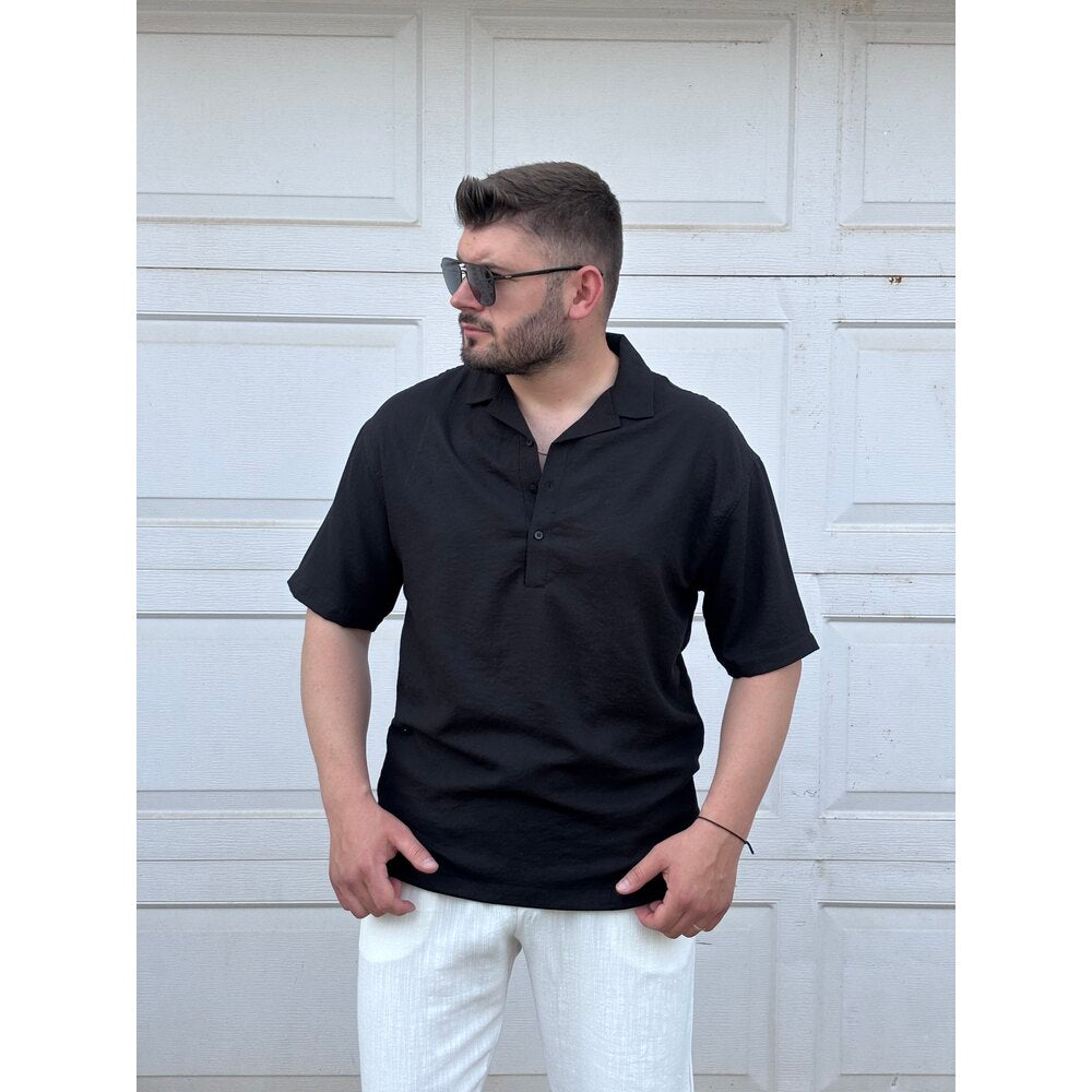 YARIM DÜĞMELİ GÖMLEK