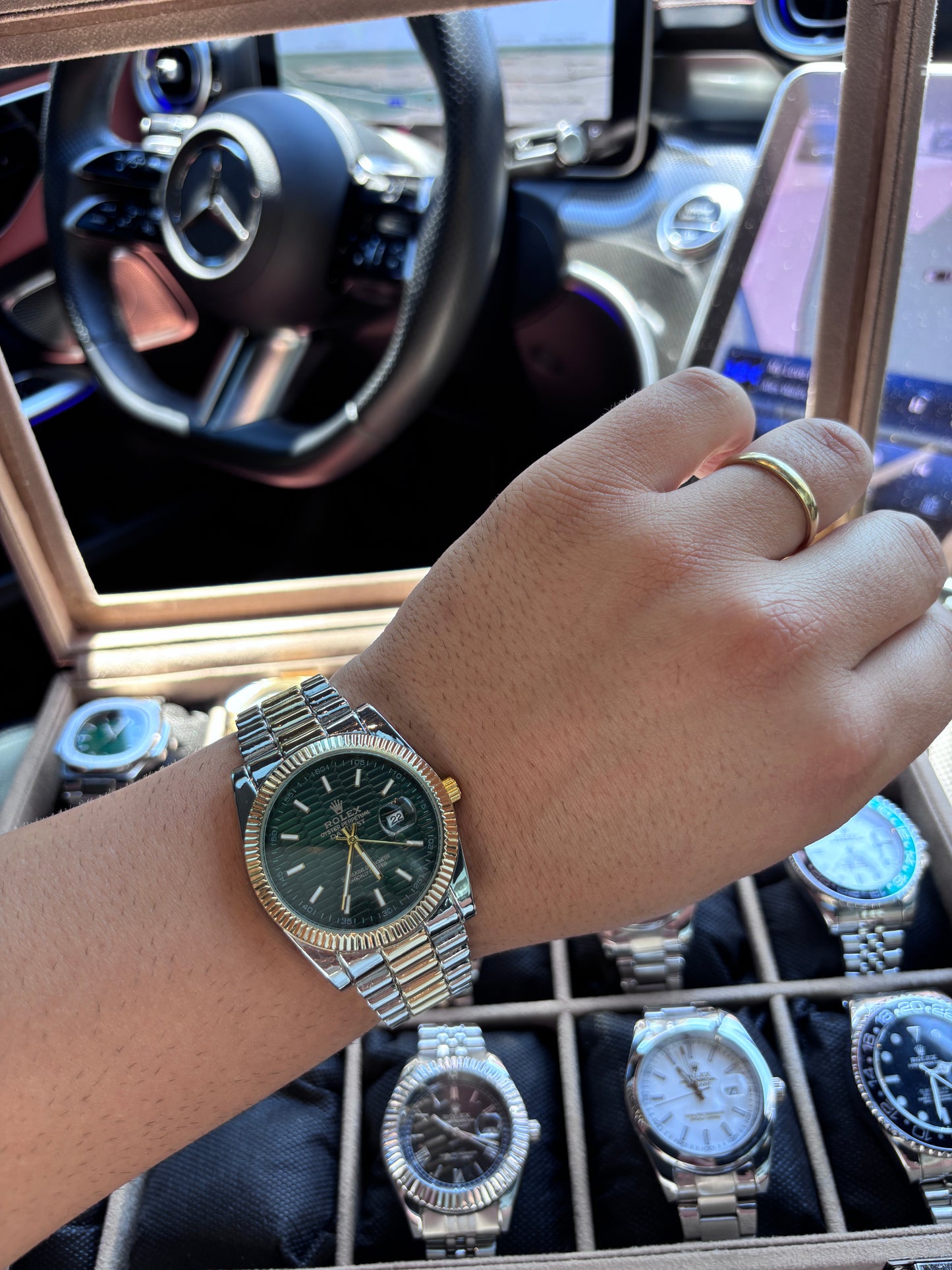 RLX Premium Gold Yeşil Saat