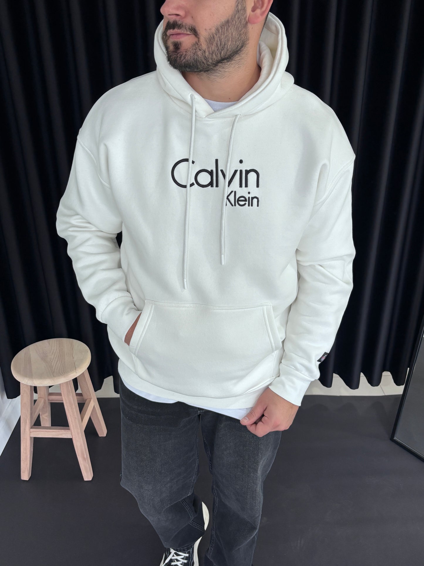 CK Göğüs Nakışlı Sweatshirt