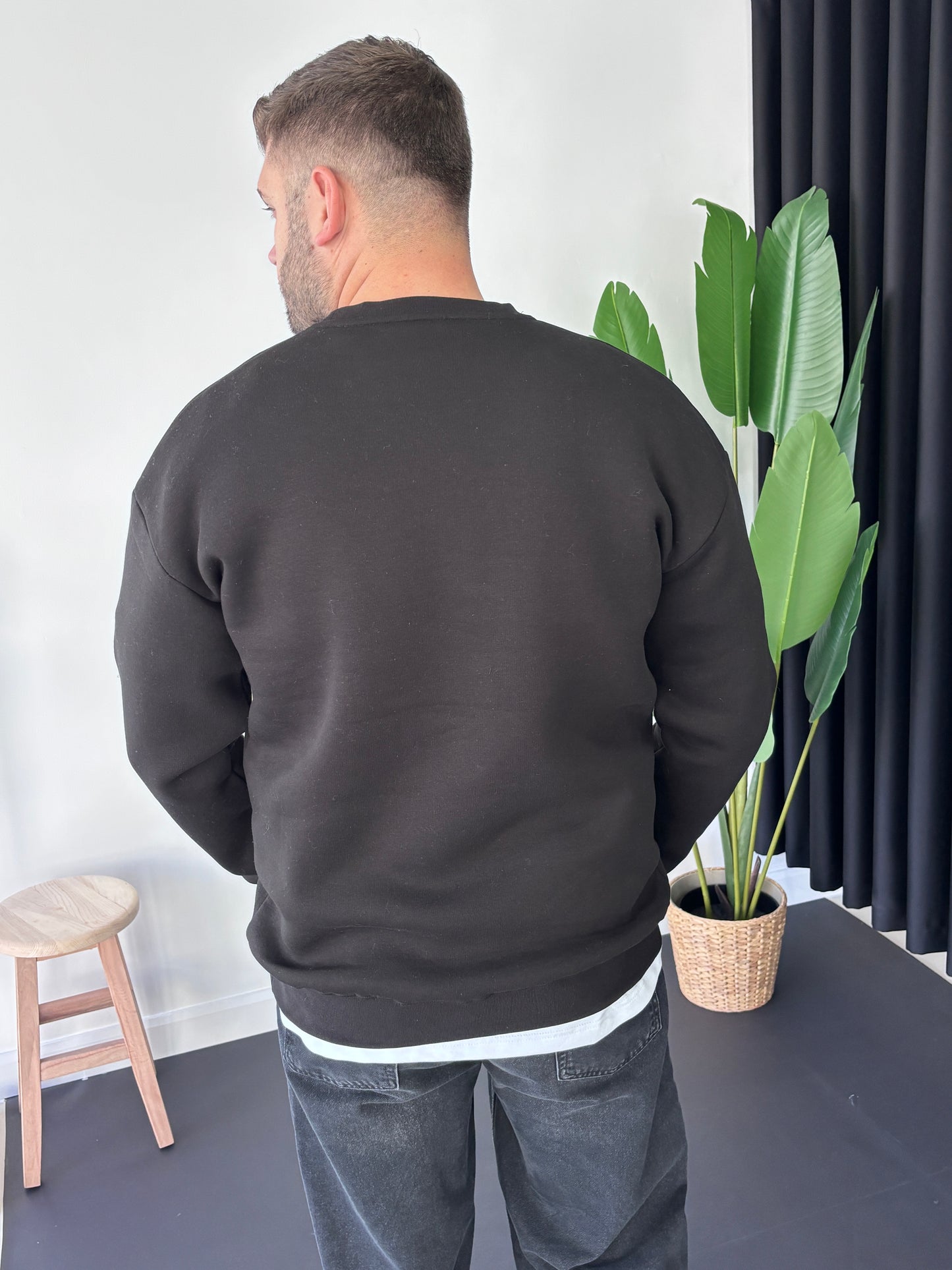 SW Göğüs Baskı Sweatshirt