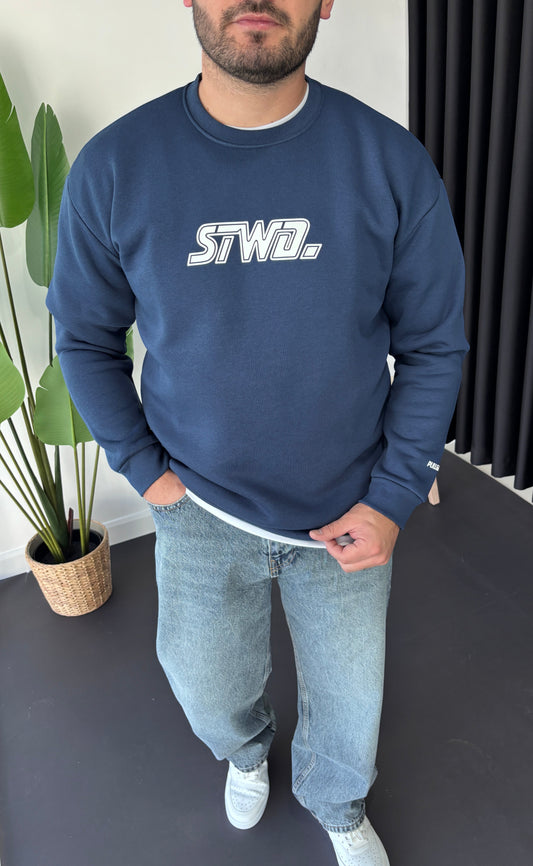 SW Göğüs Baskı Sweatshirt