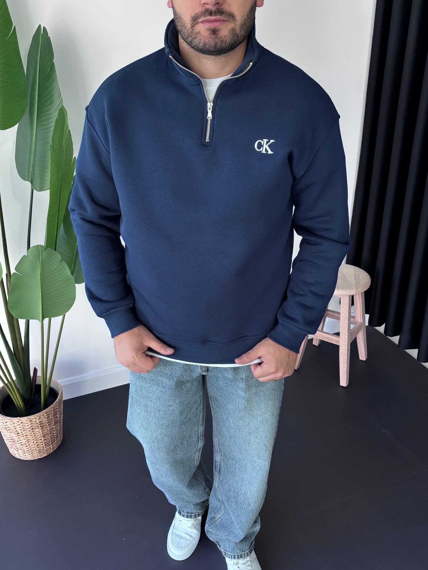 CK Fermuarlı Sweatshirt