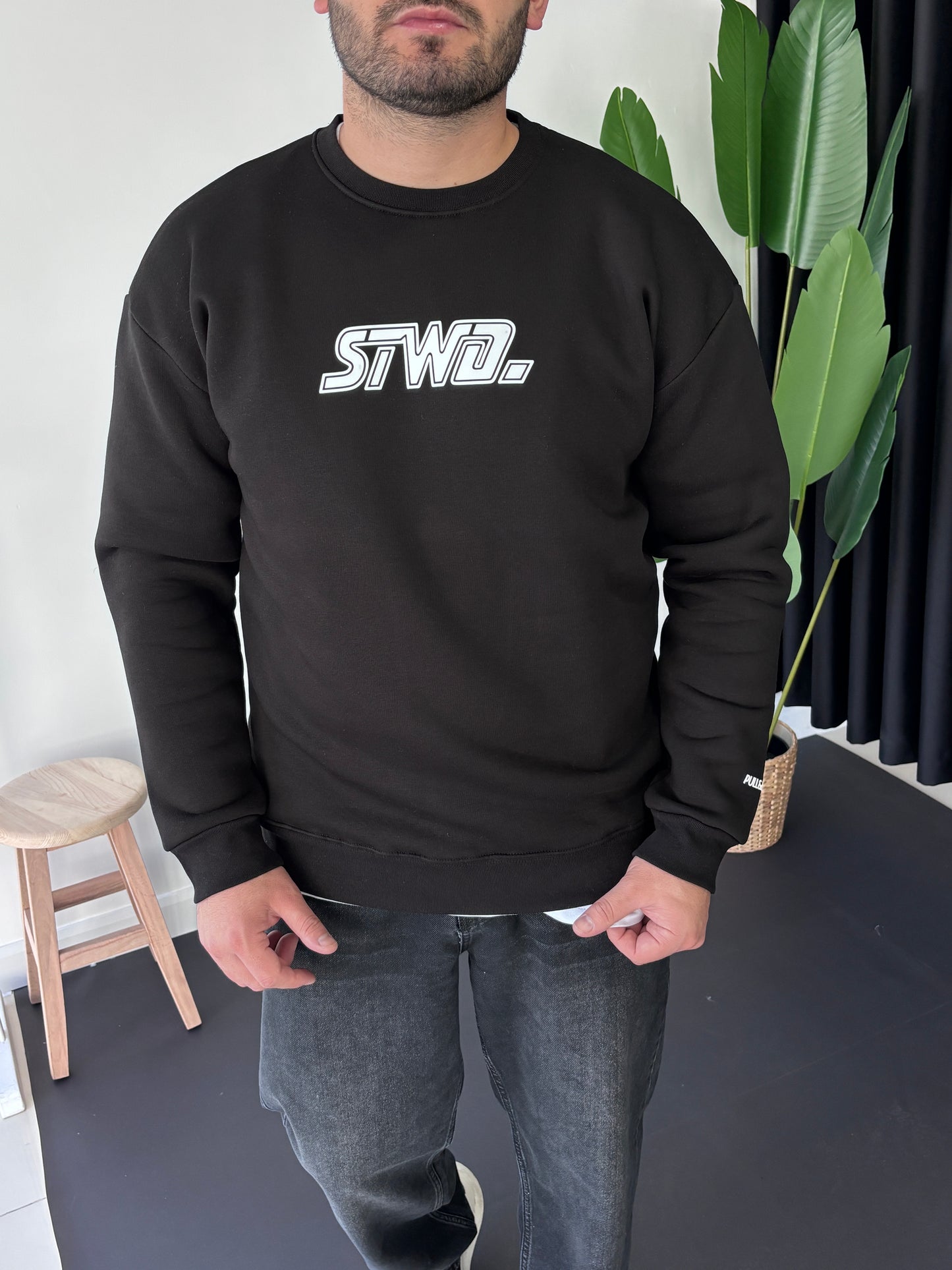 SW Göğüs Baskı Sweatshirt