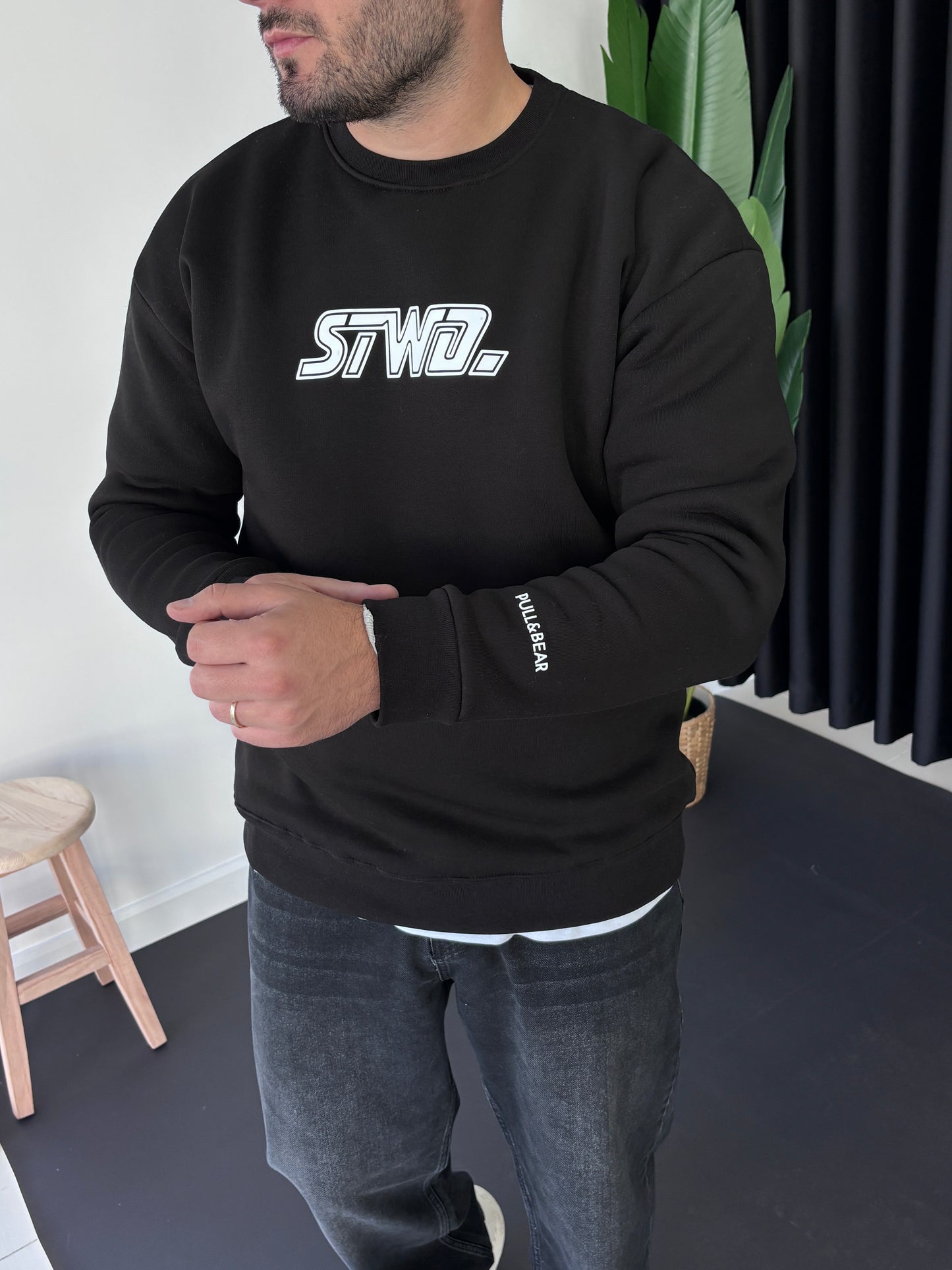 SW Göğüs Baskı Sweatshirt