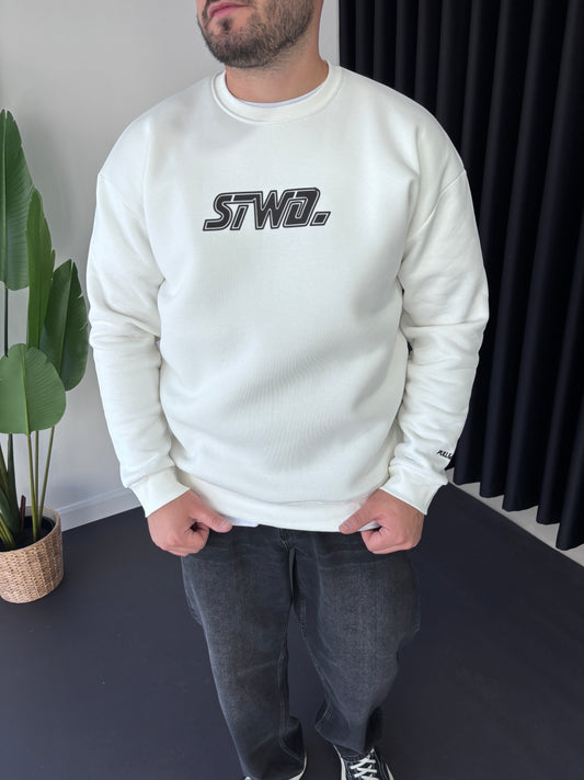 SW Göğüs Baskı Sweatshirt