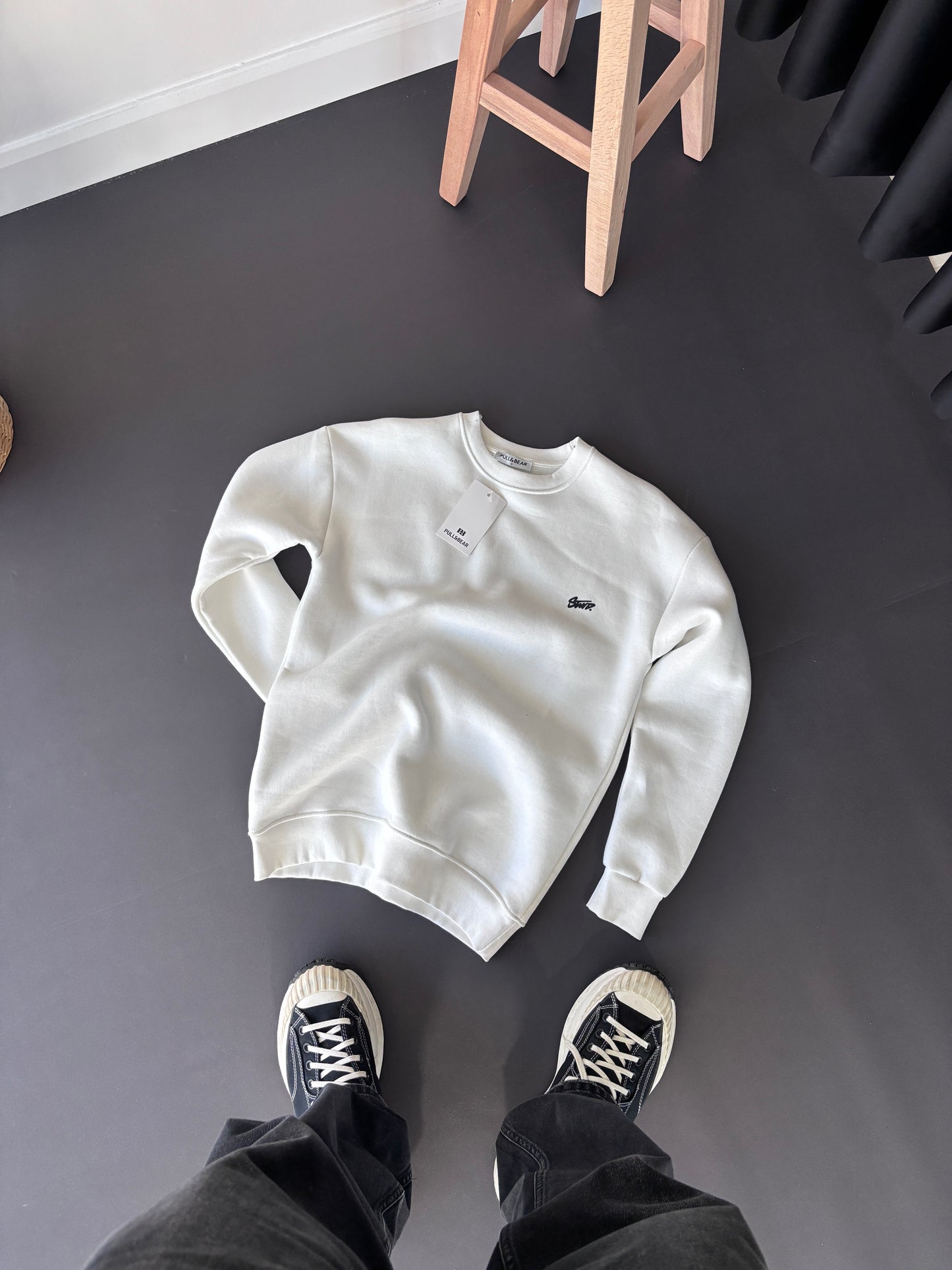 Sw Göğüs ve Sırt Baskı Sweatshirt