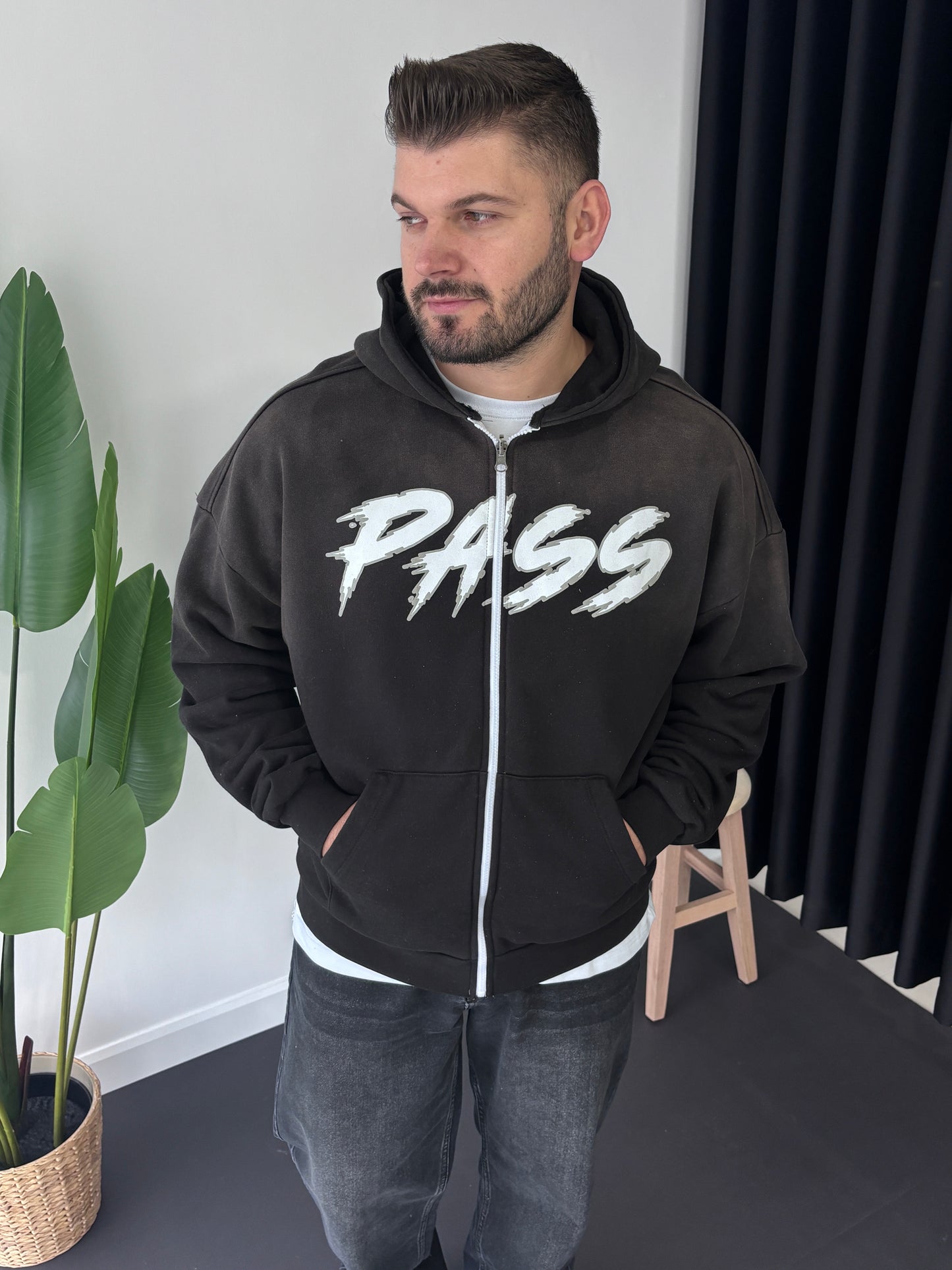 PASS Yıkamalı Hırka