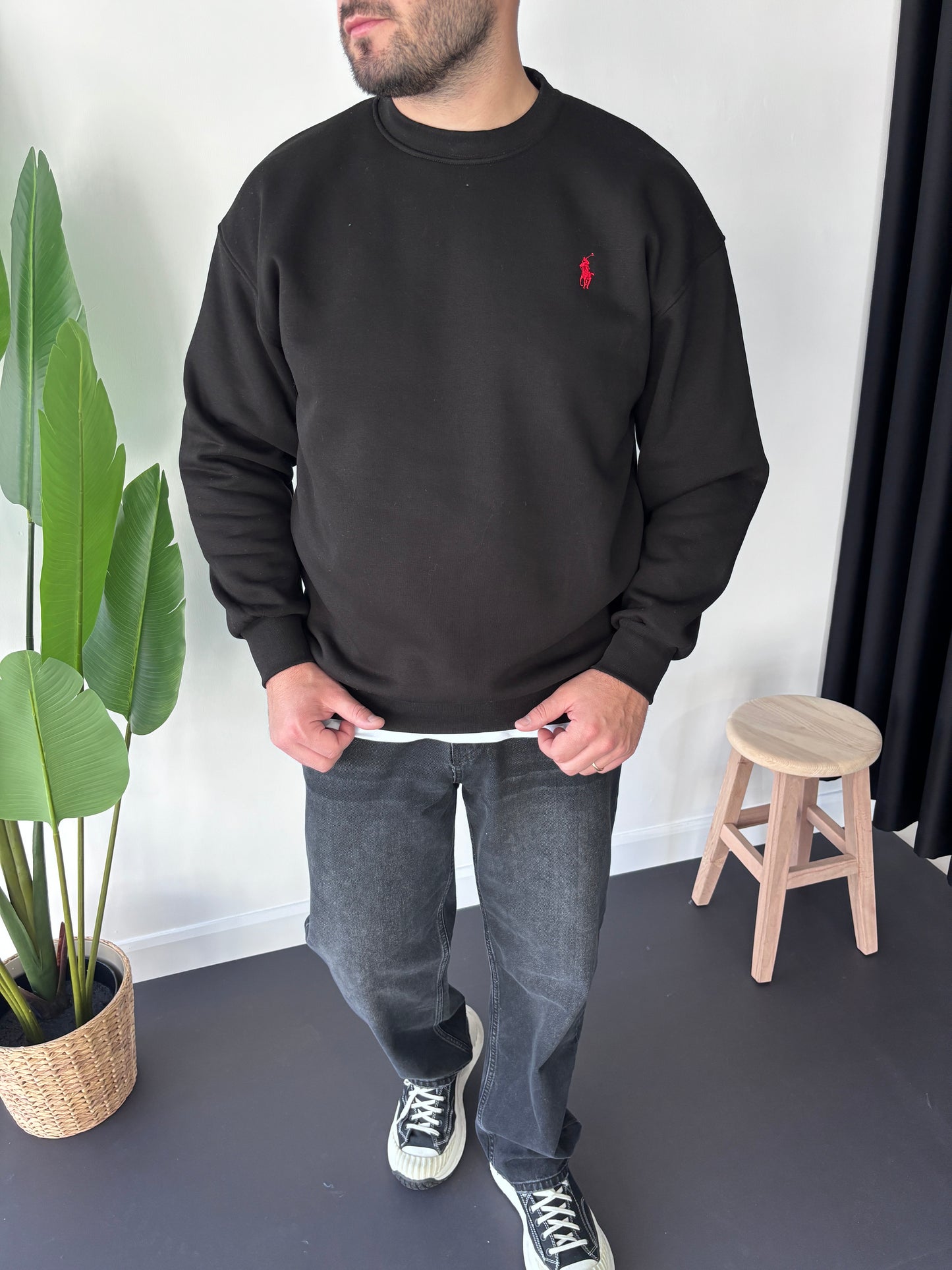 Pl Göğüs Nakışlı Sweatshirt