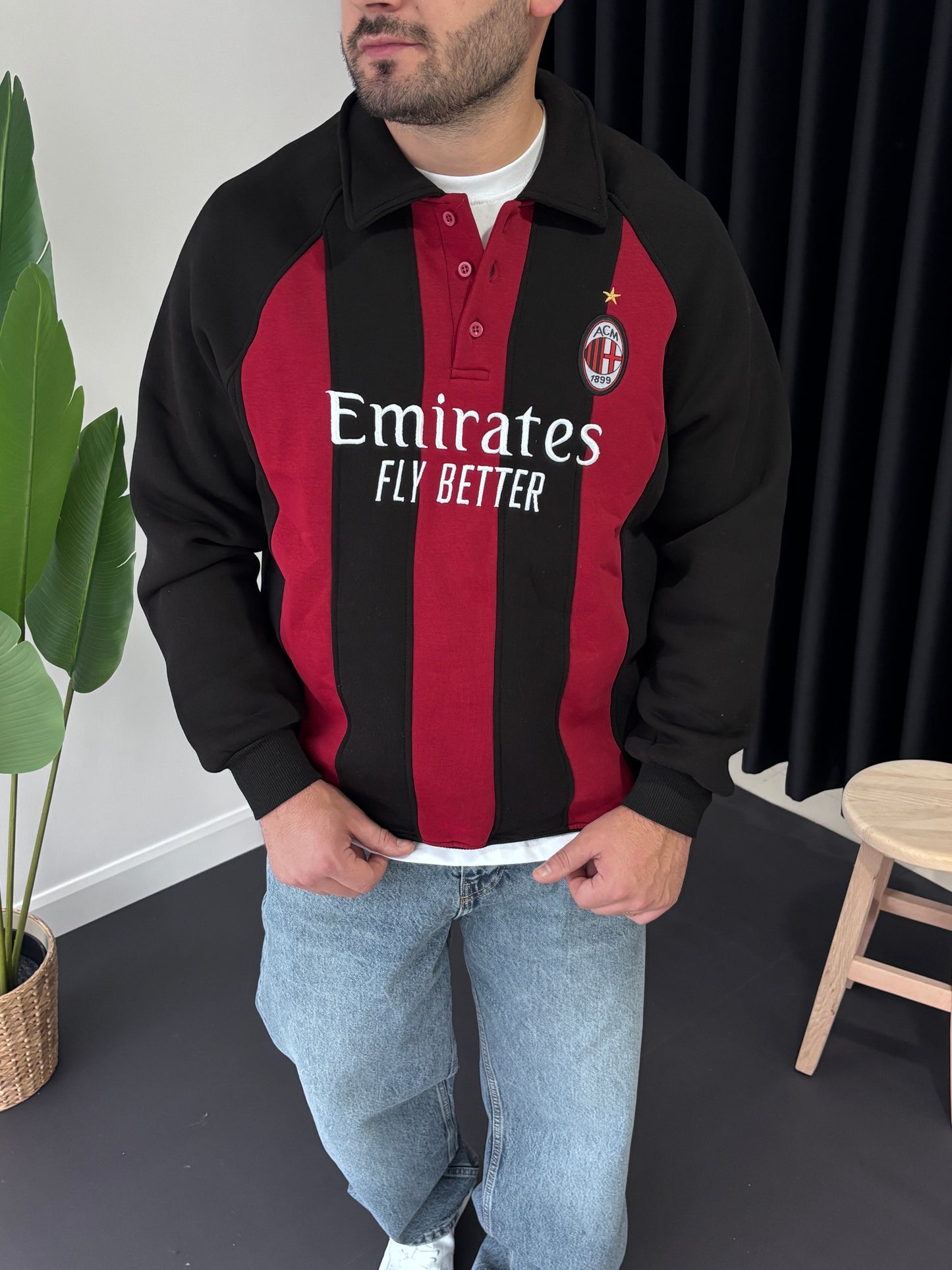 Polo Yaka Forma Sweatshirt