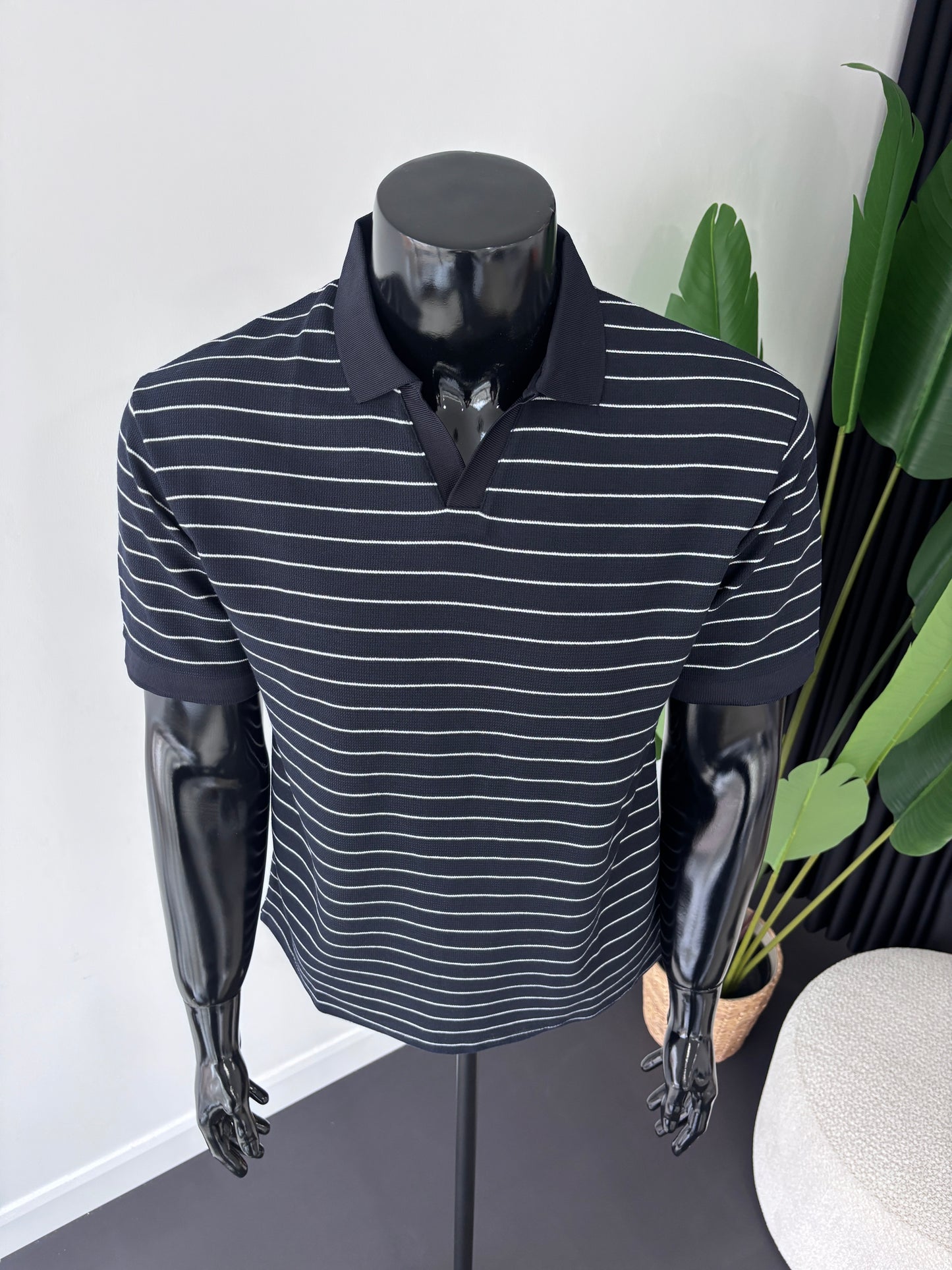 ZARA ÇİZGİLİ POLO YAKA TSHİRT