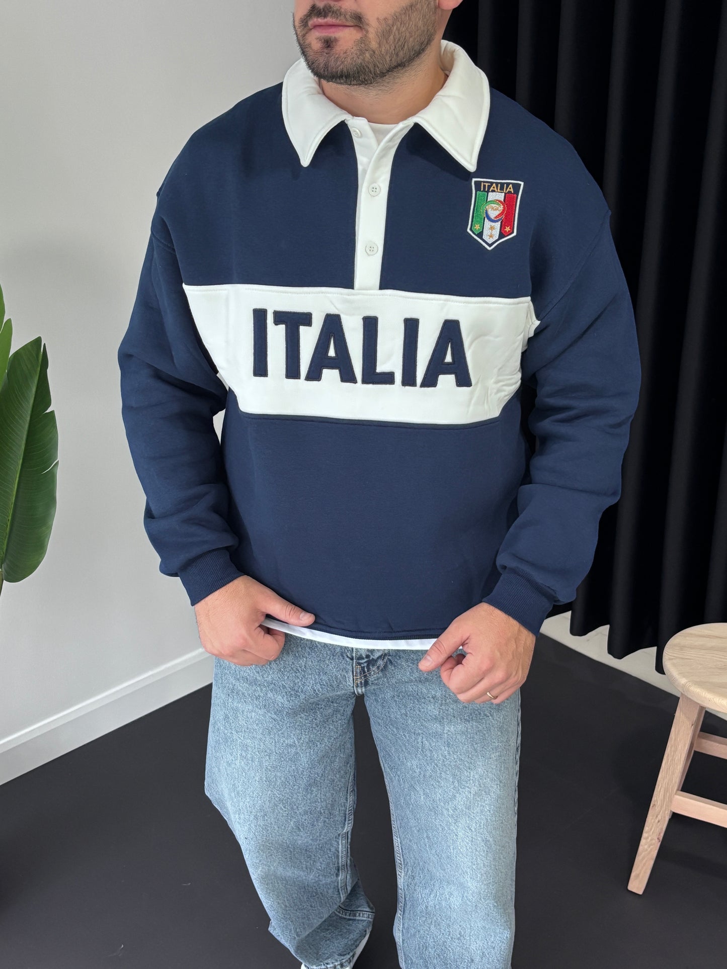 Polo Yaka Forma Sweatshirt