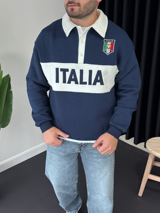 Polo Yaka Forma Sweatshirt