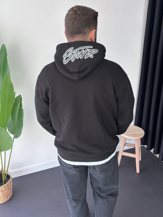 SW Kapşon Göğüs Nakışlı Sweatshirt