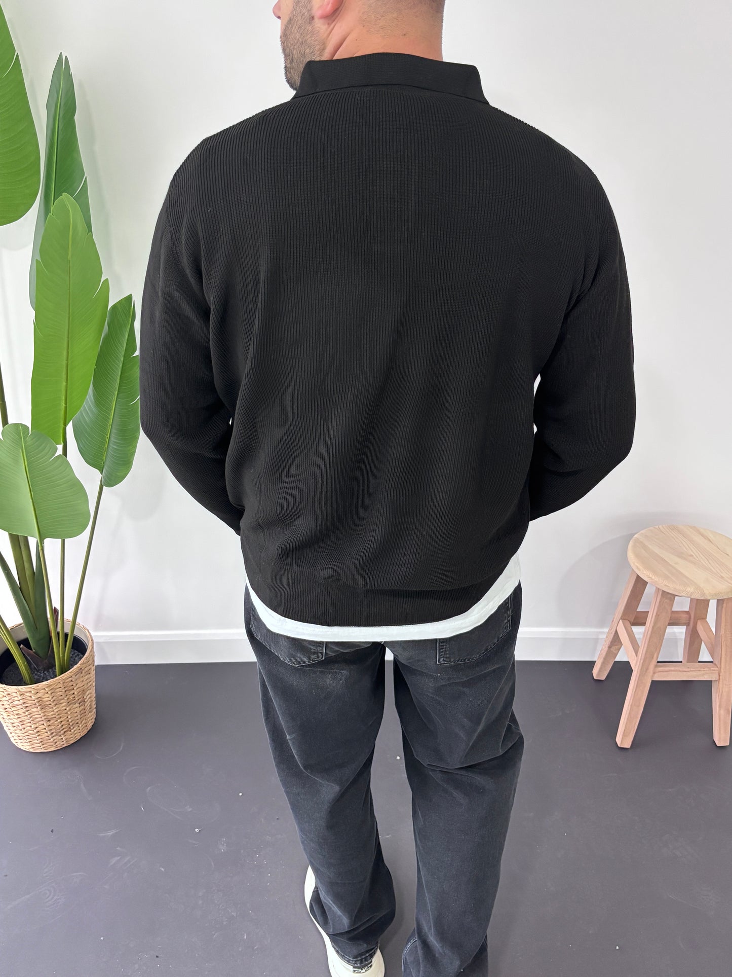 Old Money Polo Yaka Triko Sweatshirt