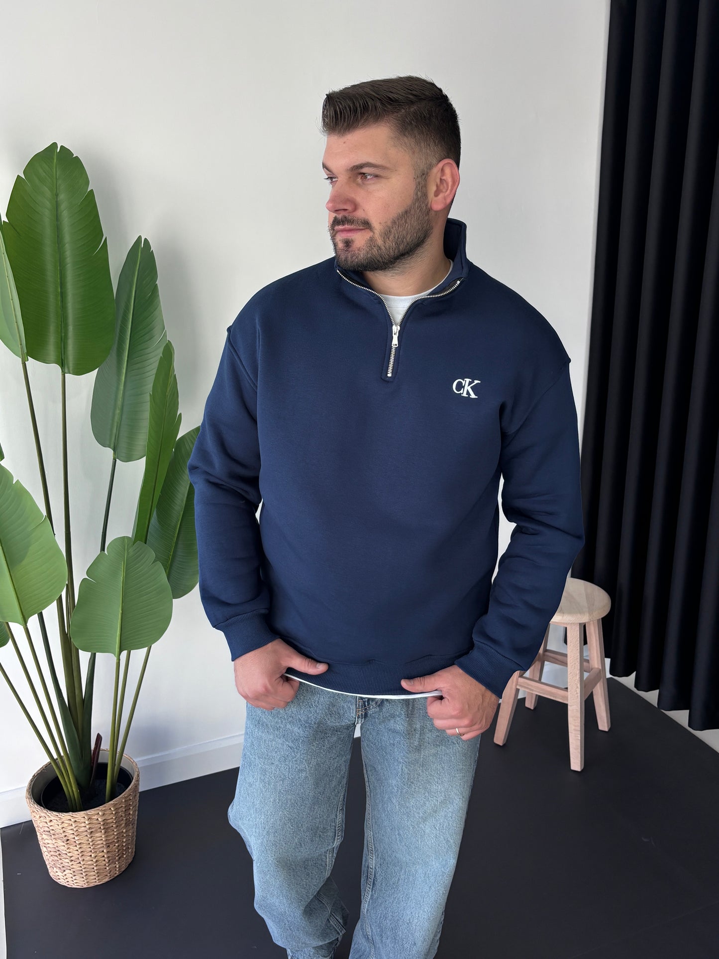 CK Fermuarlı Sweatshirt