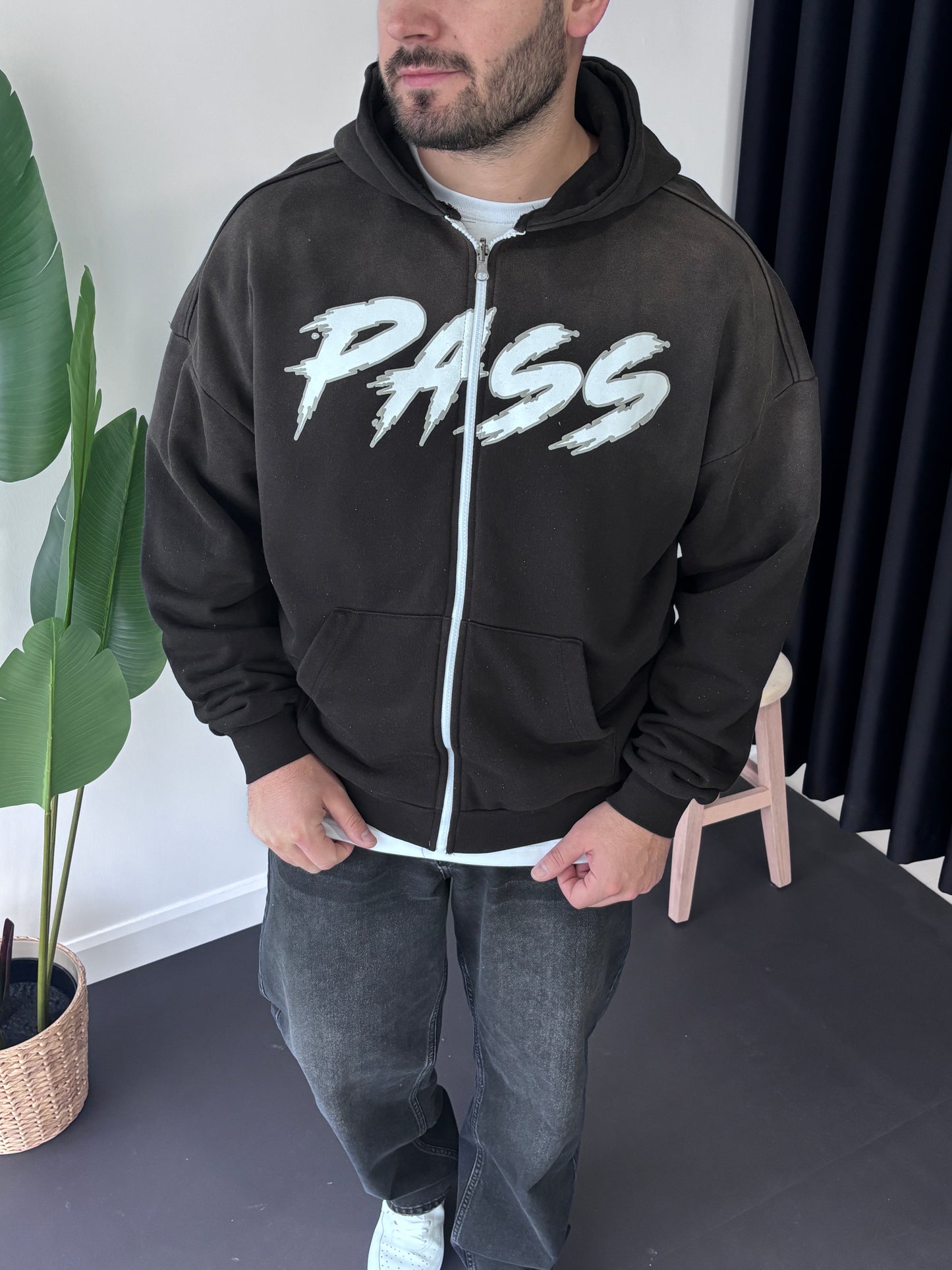 PASS Yıkamalı Hırka