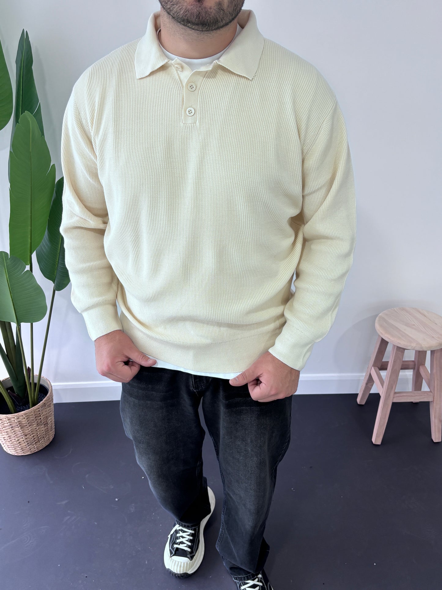 Old Money Polo Yaka Triko Sweatshirt