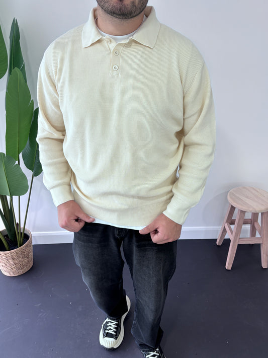 Old Money Polo Yaka Triko Sweatshirt