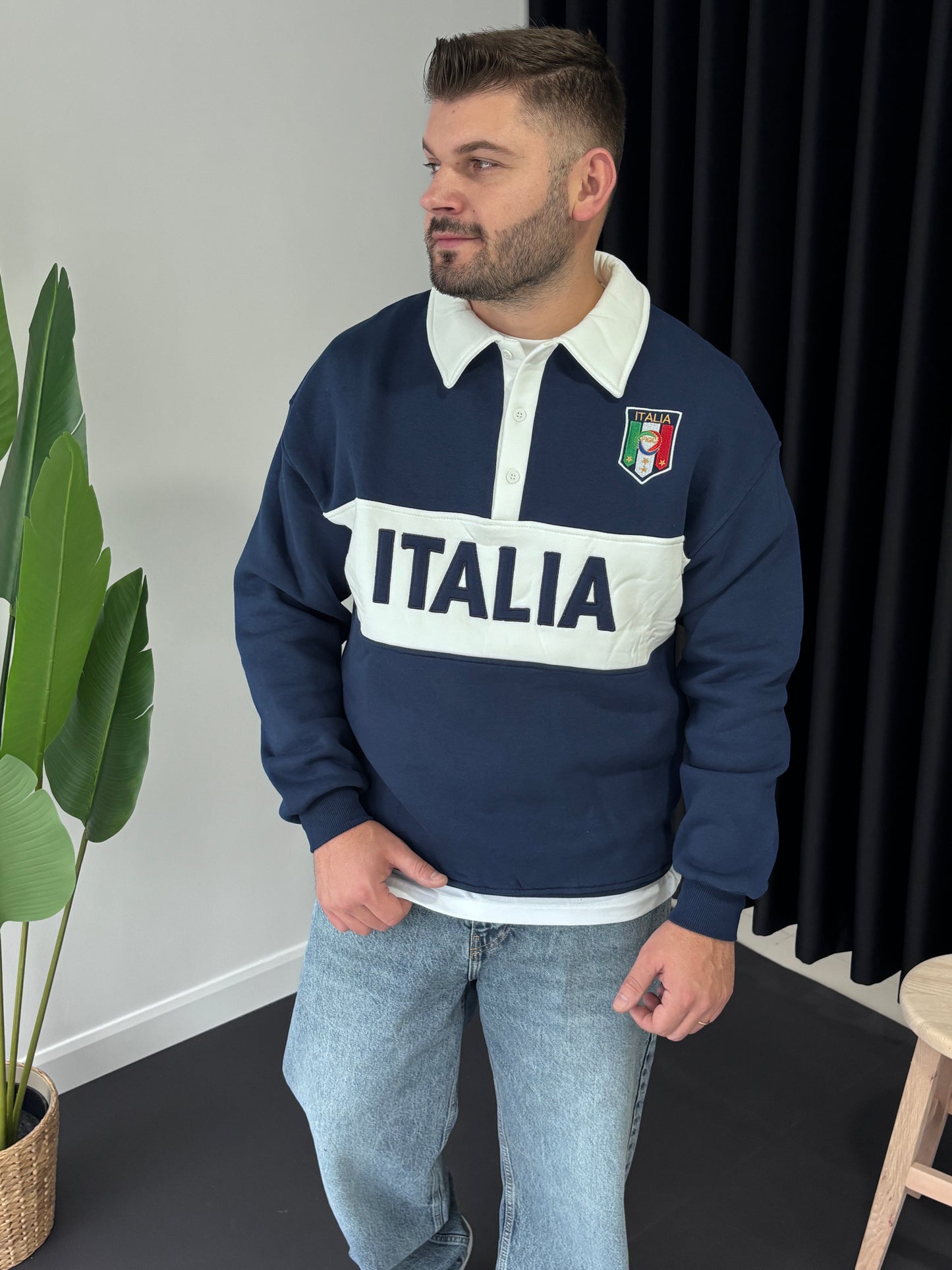 Polo Yaka Forma Sweatshirt