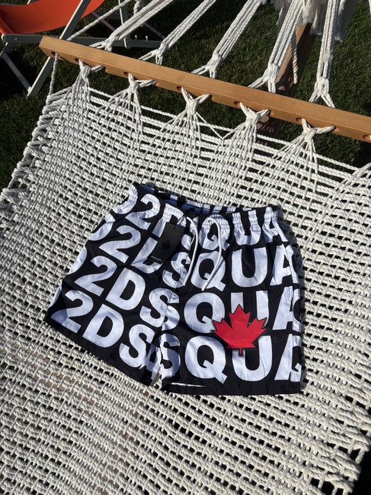 DSQ Siyah Deniz Şortu