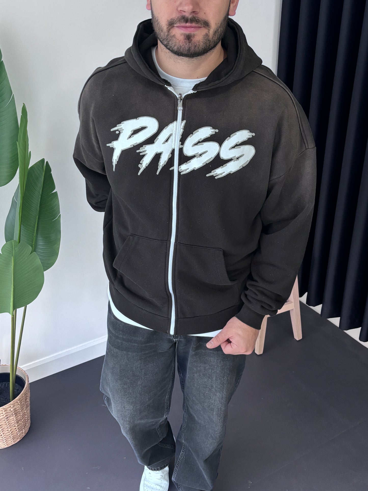 PASS Yıkamalı Hırka