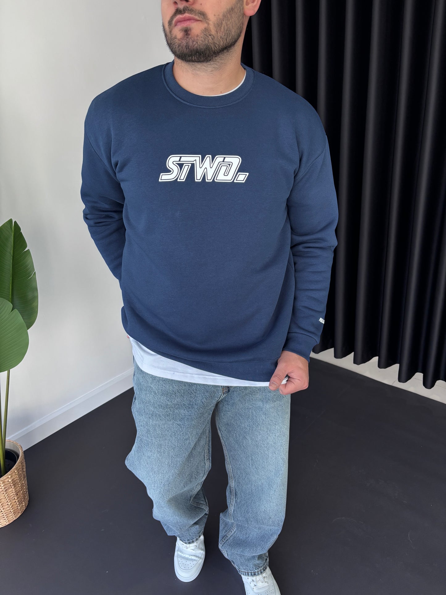 SW Göğüs Baskı Sweatshirt