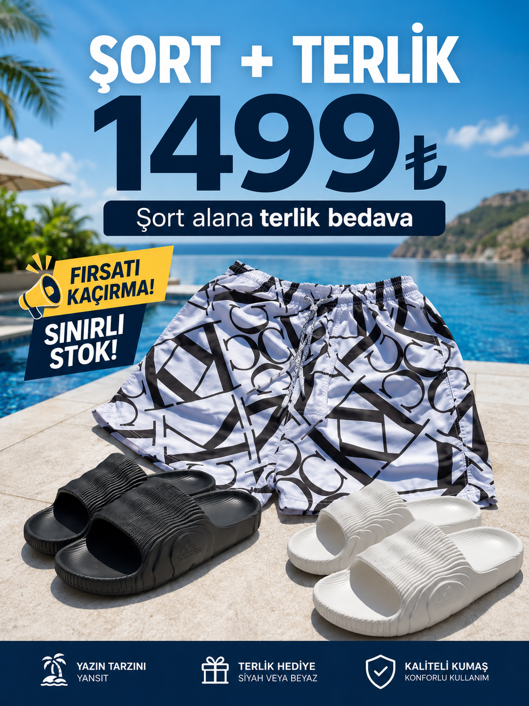 ŞORT ALANA TERLİK BEDAVA