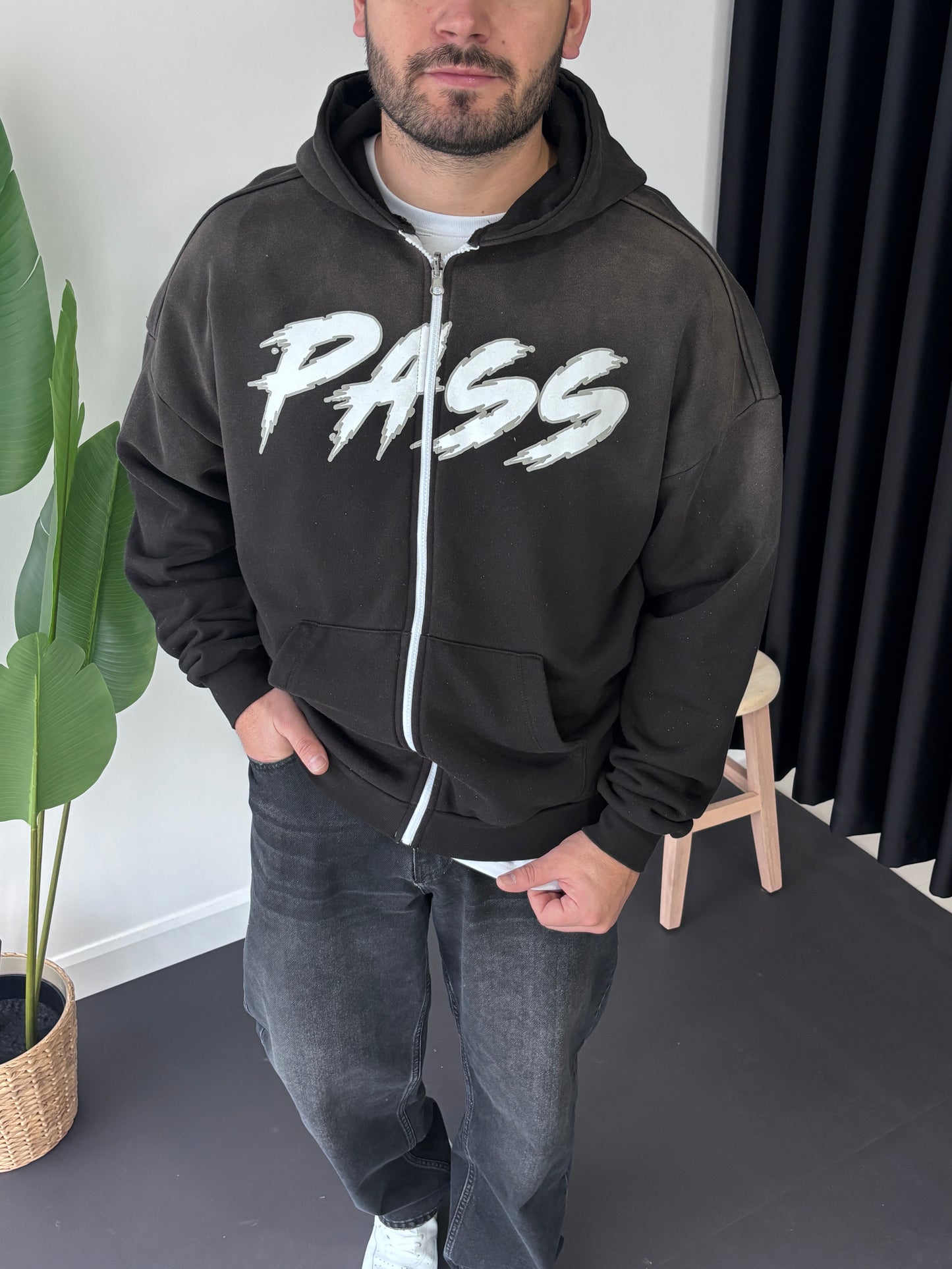 PASS Yıkamalı Hırka