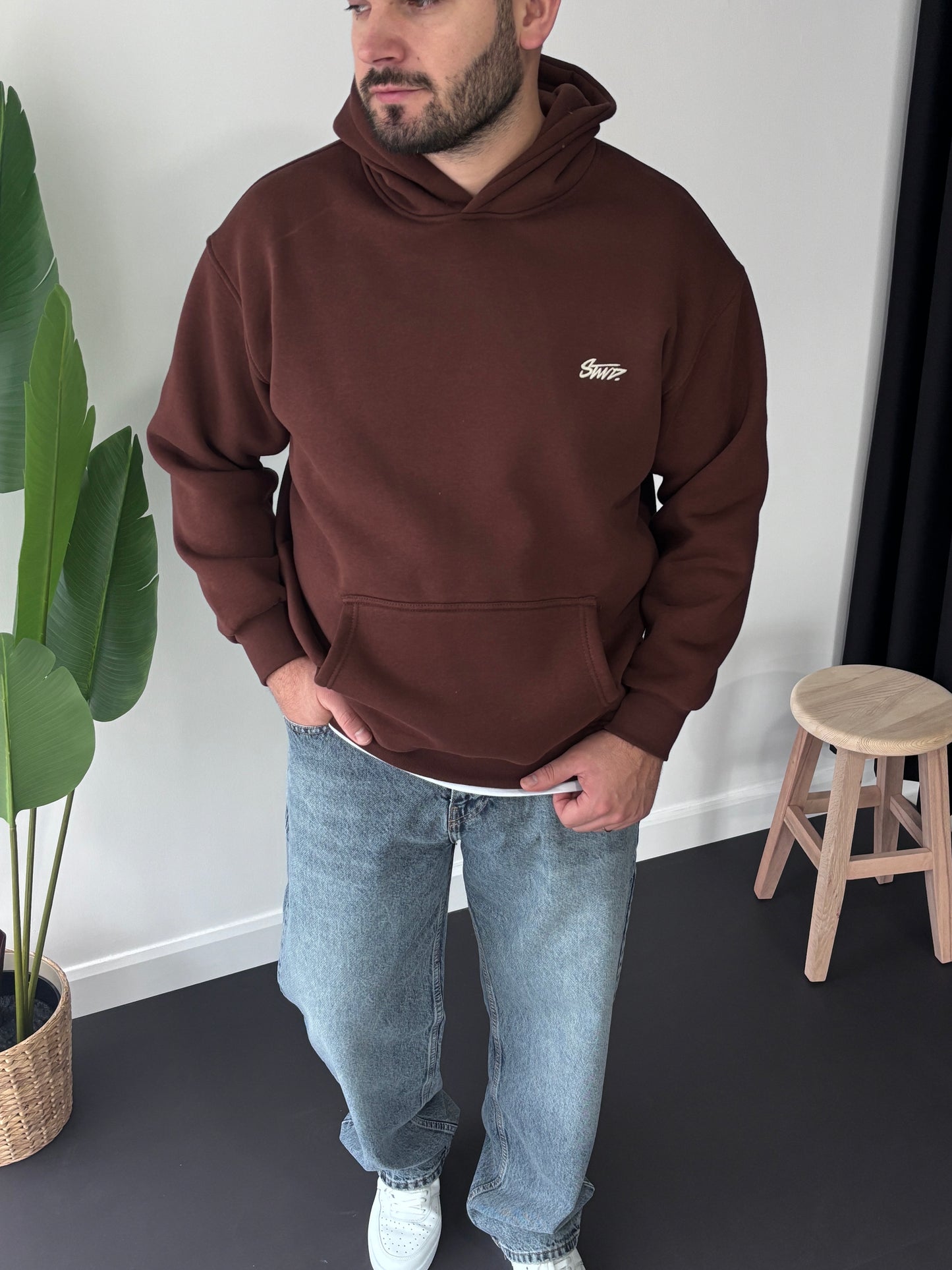 SW Kapşon Nakışlı Sweatshirt