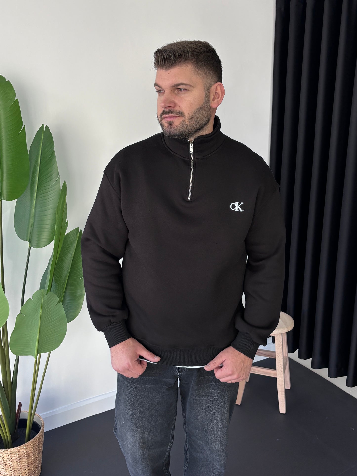 CK Fermuarlı Sweatshirt