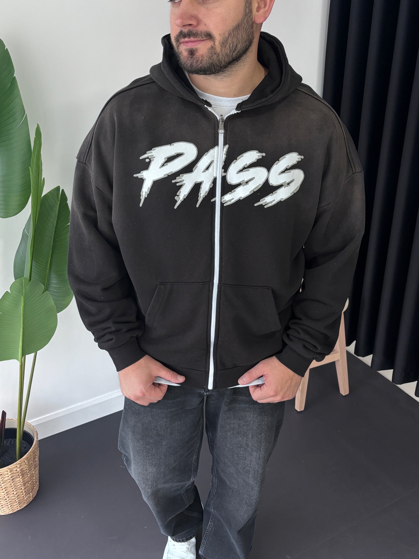 PASS Yıkamalı Hırka