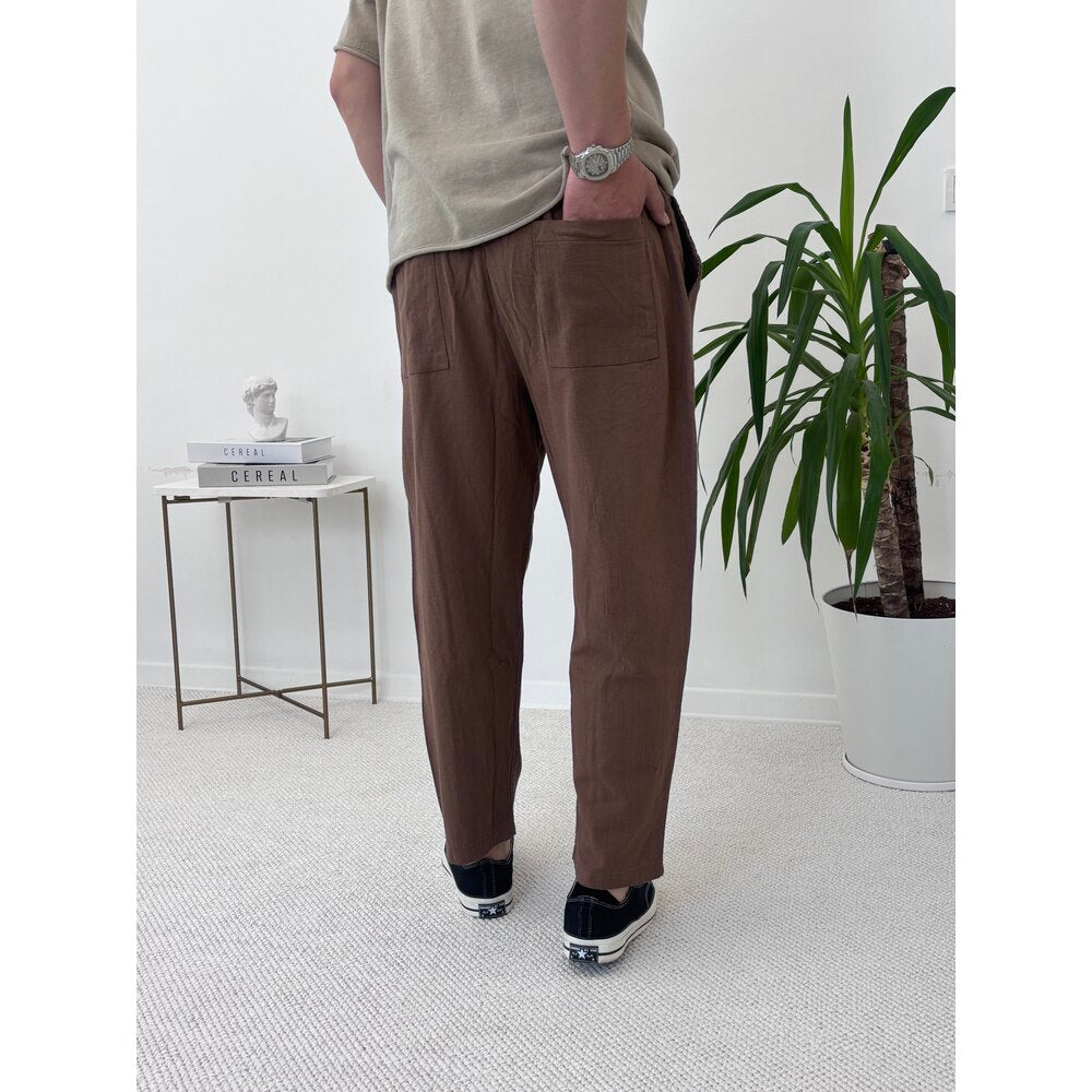 BOYFRİEND KETEN PANTOLON