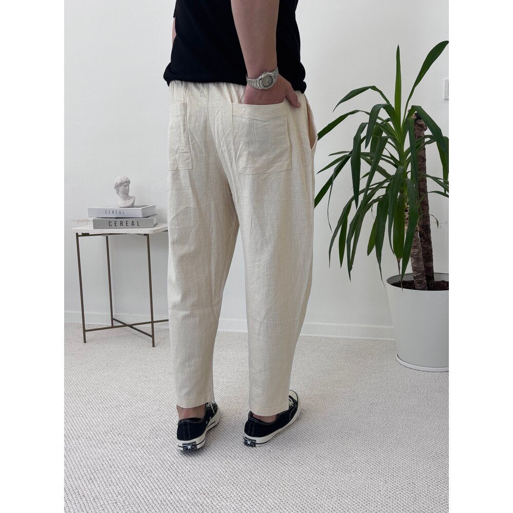 BOYFRİEND KETEN PANTOLON