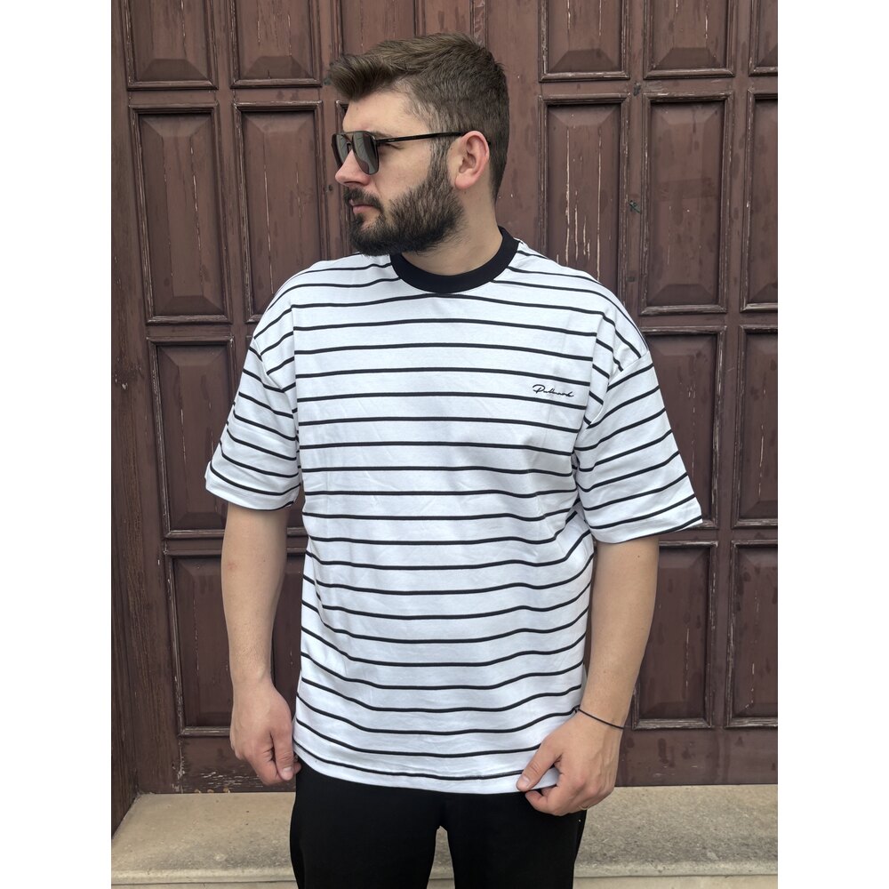 ÇİZGİLİ OVERSİZE T-SHİRT