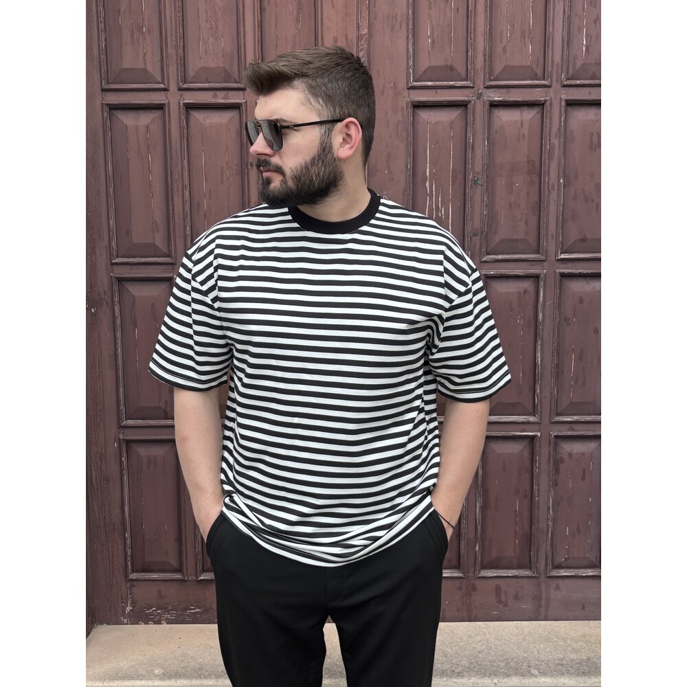 ÇİZGİLİ OVESİZE T-SHİRT