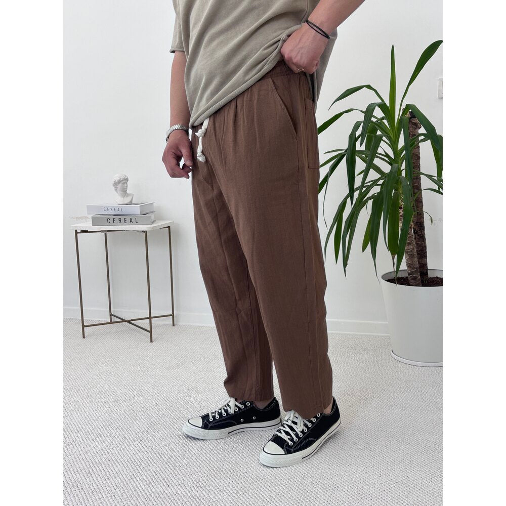 BOYFRİEND KETEN PANTOLON