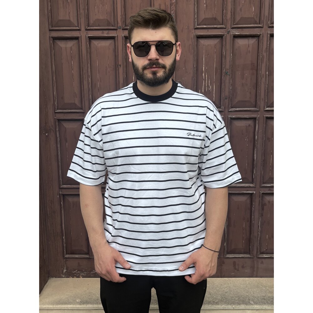 ÇİZGİLİ OVERSİZE T-SHİRT