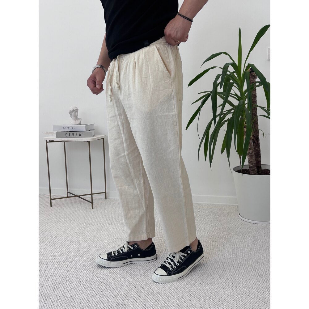 BOYFRİEND KETEN PANTOLON