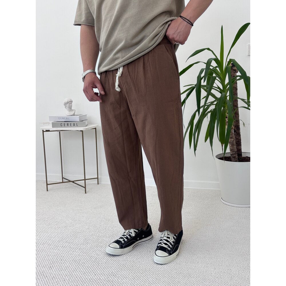 BOYFRİEND KETEN PANTOLON