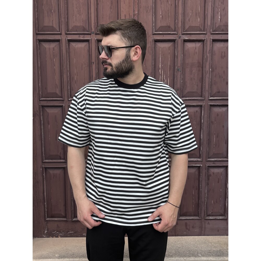 ÇİZGİLİ OVESİZE T-SHİRT