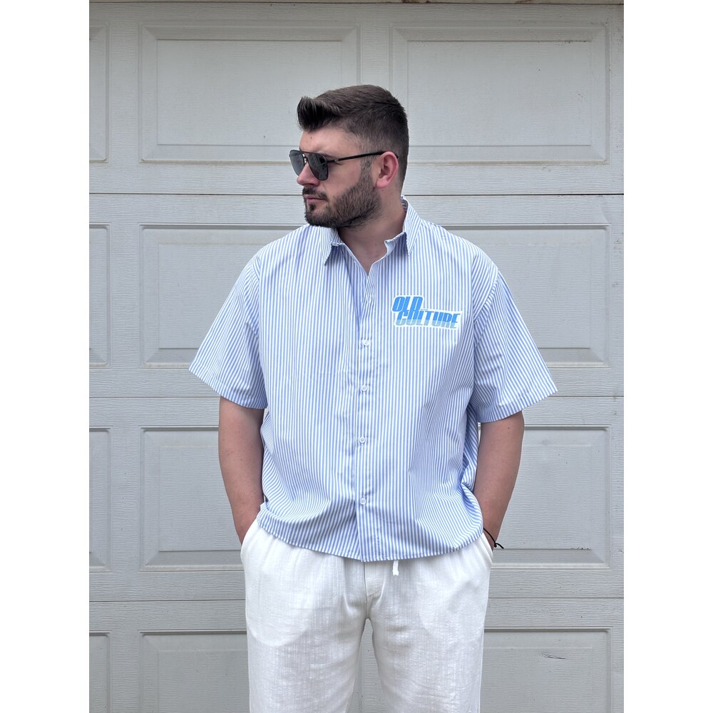 ÇİZGİLİ OLD BASKILI GÖMLEK