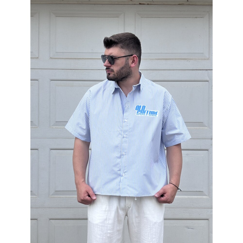 ÇİZGİLİ OLD BASKILI GÖMLEK