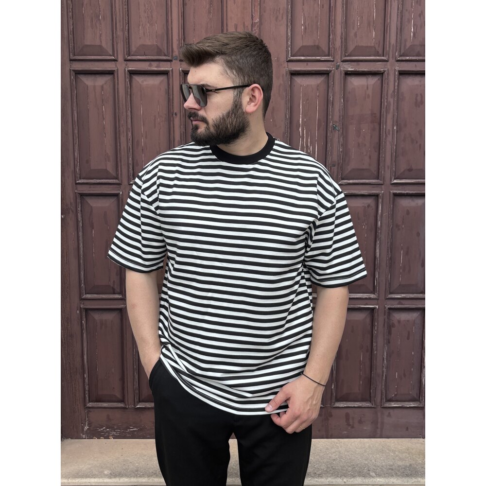 ÇİZGİLİ OVESİZE T-SHİRT