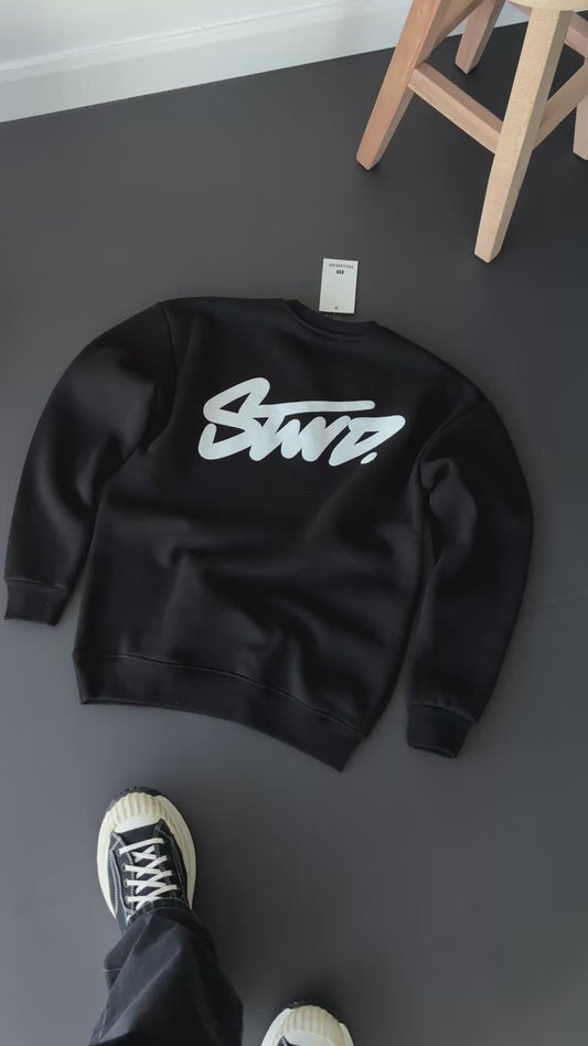 Sw Göğüs ve Sırt Baskılı Sweatshirt